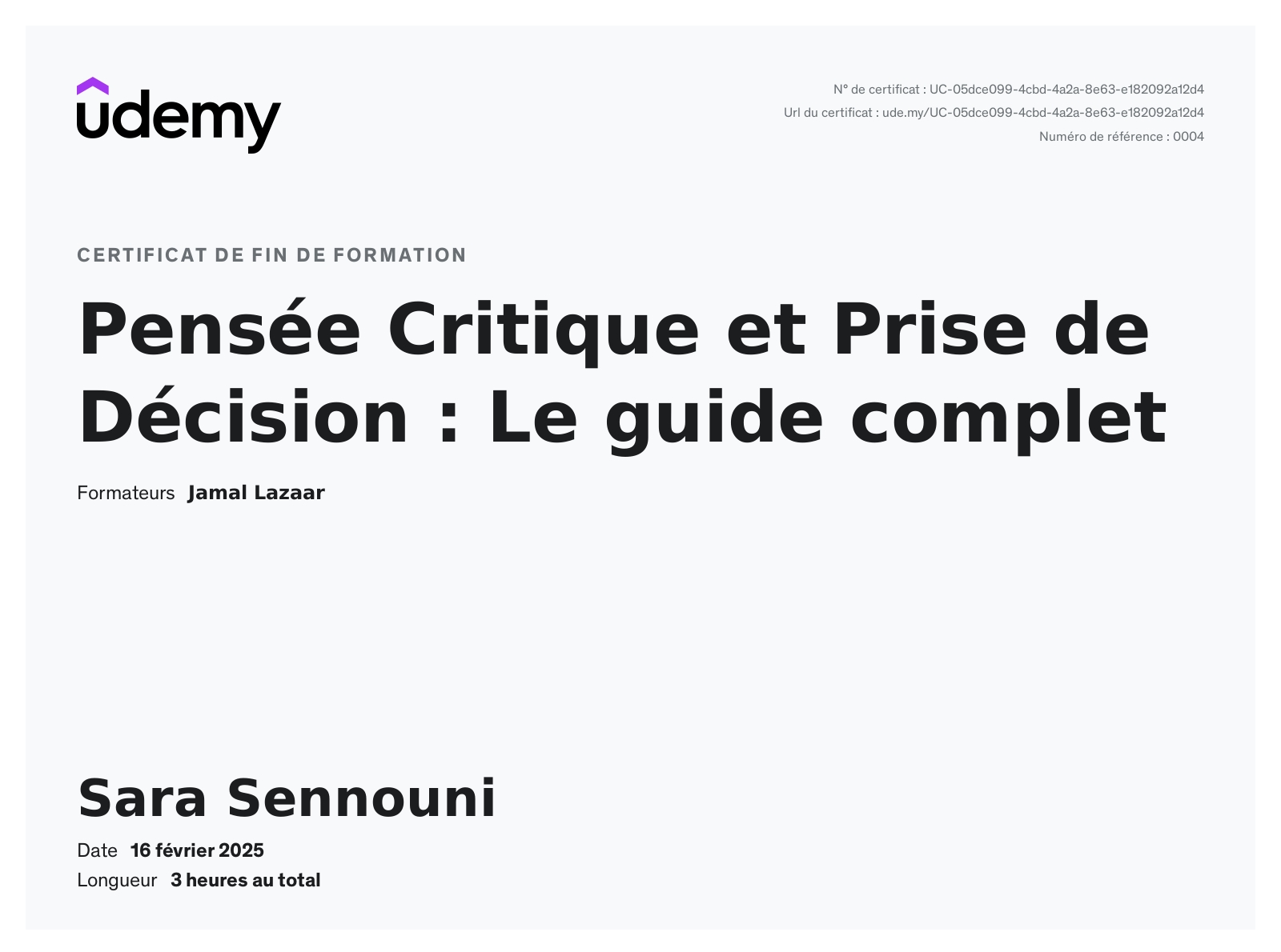 Pensée Critique et Prise de Décision
